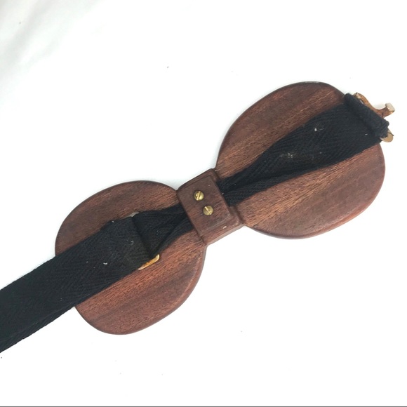 Wood Bow Tie Handmade - Gorgeous Mahogany Adjustable strap beeswax seal - Picture 7 of 11